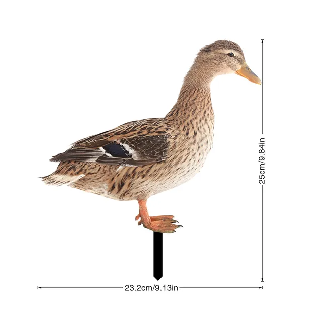 Akril Kacsa Baromfi Dekoráció Udvari Kert Kültéri Dekoratív Tét Szél Fonógépek Kártyával Beágyazott Betét A Gyepre - Image 4