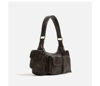 Small Double Pockets Shoulder Bags for Women 2024 New Fashion Trend Designer Underarm Bag Female Handbags and Purses Retro - Image 4