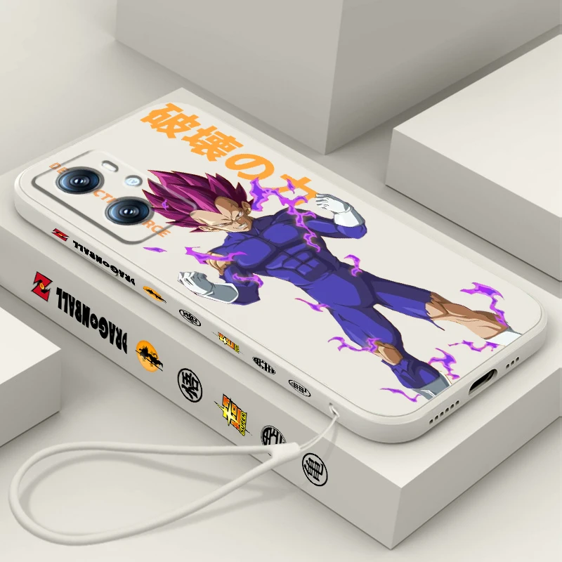 D-Dragon Ball Vegeta Iv Goku Liquid Left Rope Per Oppo Find X6 X5 X3 A98 A96 A94 A93 A77 A76 A74 A72 A57 A53 A16 5G Funda