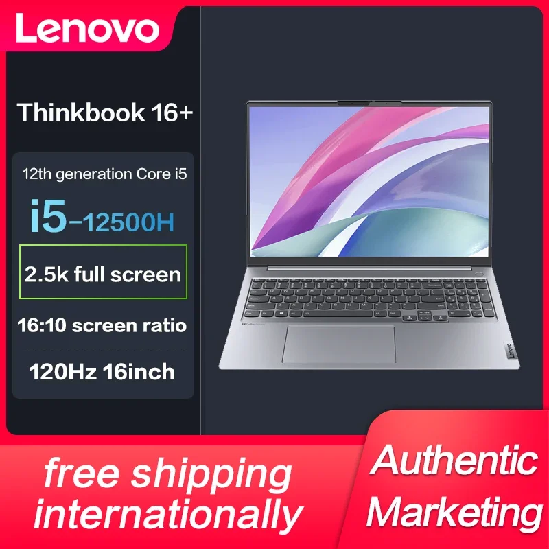

New Lenovo ThinkBook 16+ Laptop Intel I5 I7 I9 RTX2050-4GB 2.5K 120Hz 16inch Slim Notebook