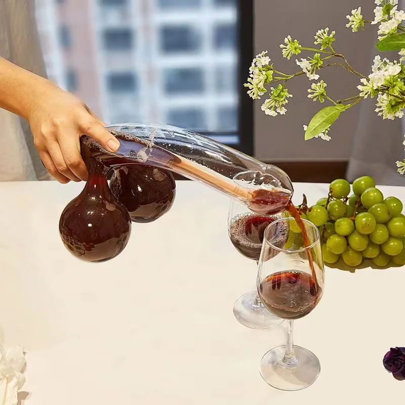 Unique Funny Decanter, Party Drinkware, Whiskey Decanter, Wine Borosilicate Glass, Barware Gadget, 500ml