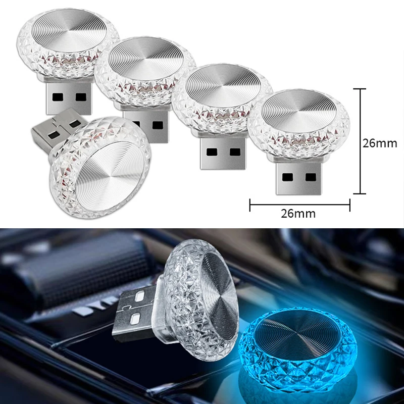 USB LED Car Ambient Light 5