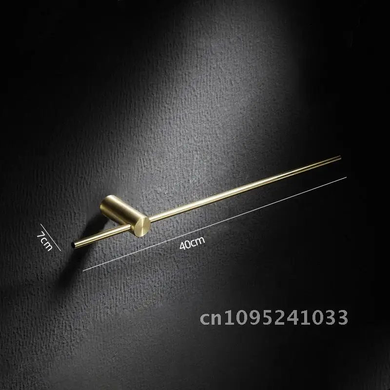 Black/Brushed Gold 304 Stainless Steel Rack Towel Bar Shower Towel Mounted Wall Rack Single Bathroom Mobile Rod Hanging