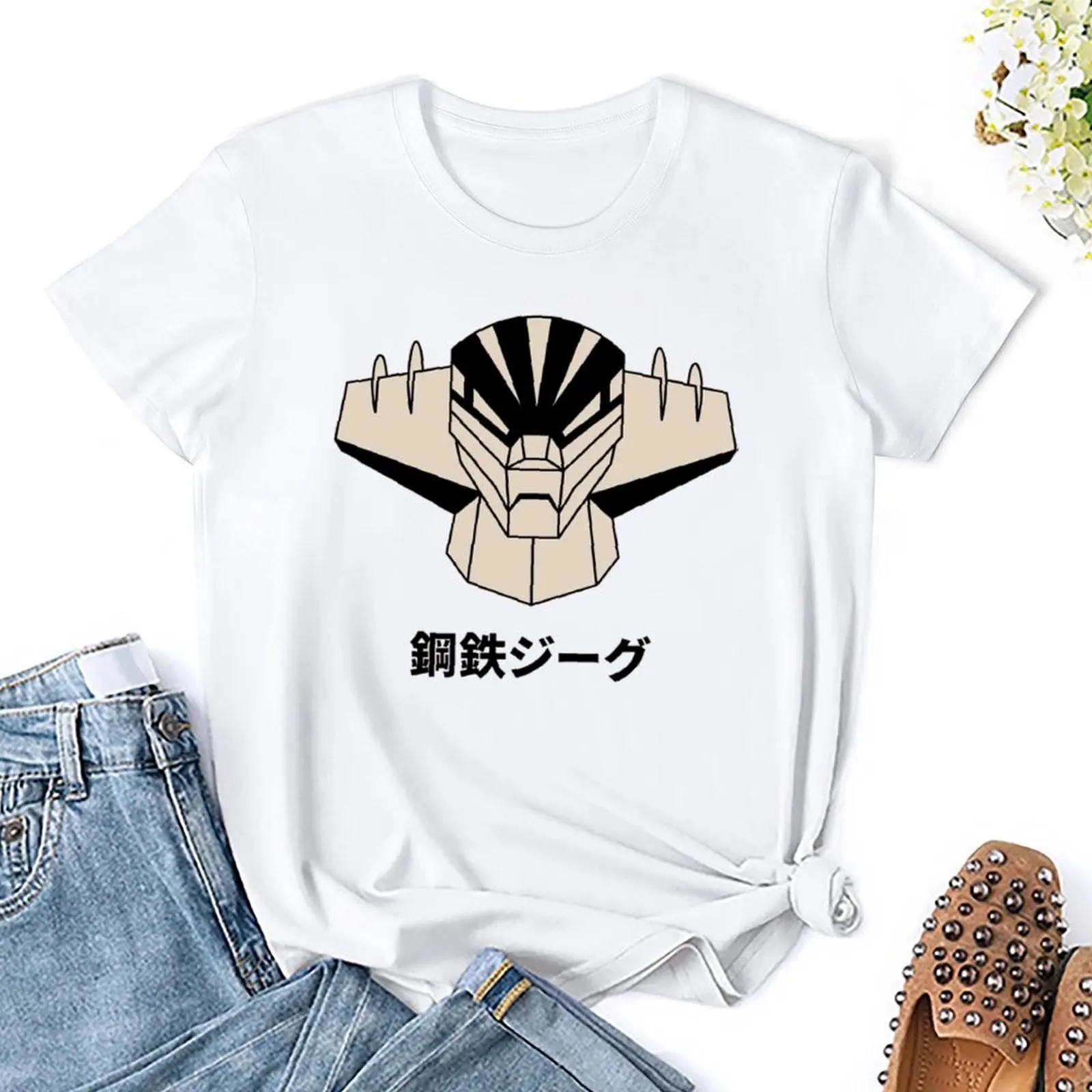 Harajuku Mechas 02 Mazinger Z Steel Jeeg Robot Kotetsu Dark Great 14 T-Shirt Motion Tshirt Novità Humor Graphic Travel
