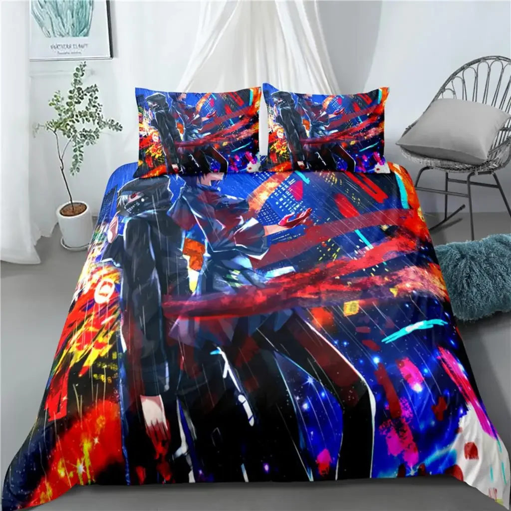 =Anime Tokyo Ghoul 3D Printed Bedding Set Duvet Covers Pillowcases Comforter Bedding Set Bedclothes Bed Linen 5