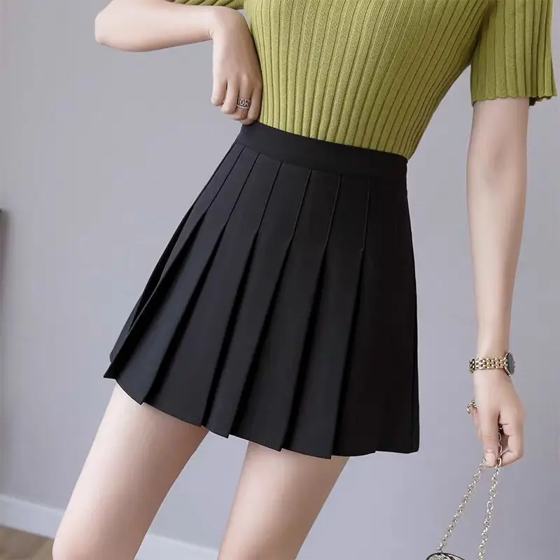 Women Mini Skirts Female Spring Summer Korean Pleated