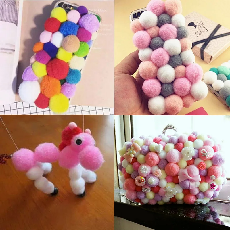 Wholesale 8mm Soft Fur Pompoms for Arts, Crafts, and Home Décor