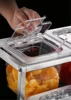 Acrylic transparent GN pans Visible food square pots Exhibition plate tray milk tea shop basin Containers Storage box with rack 6