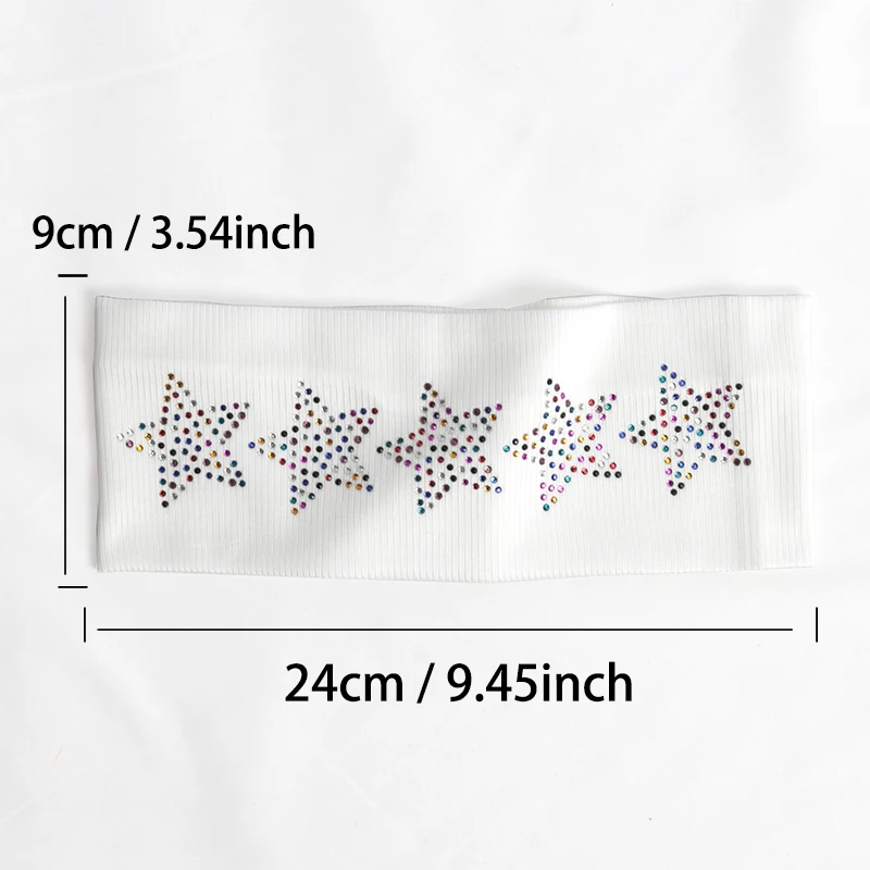 Simple Fashion Black Elastic HairBands for Girls No Slip Soft Hair Accessories Stars Head Wraps for Women Yoga Workout Headband