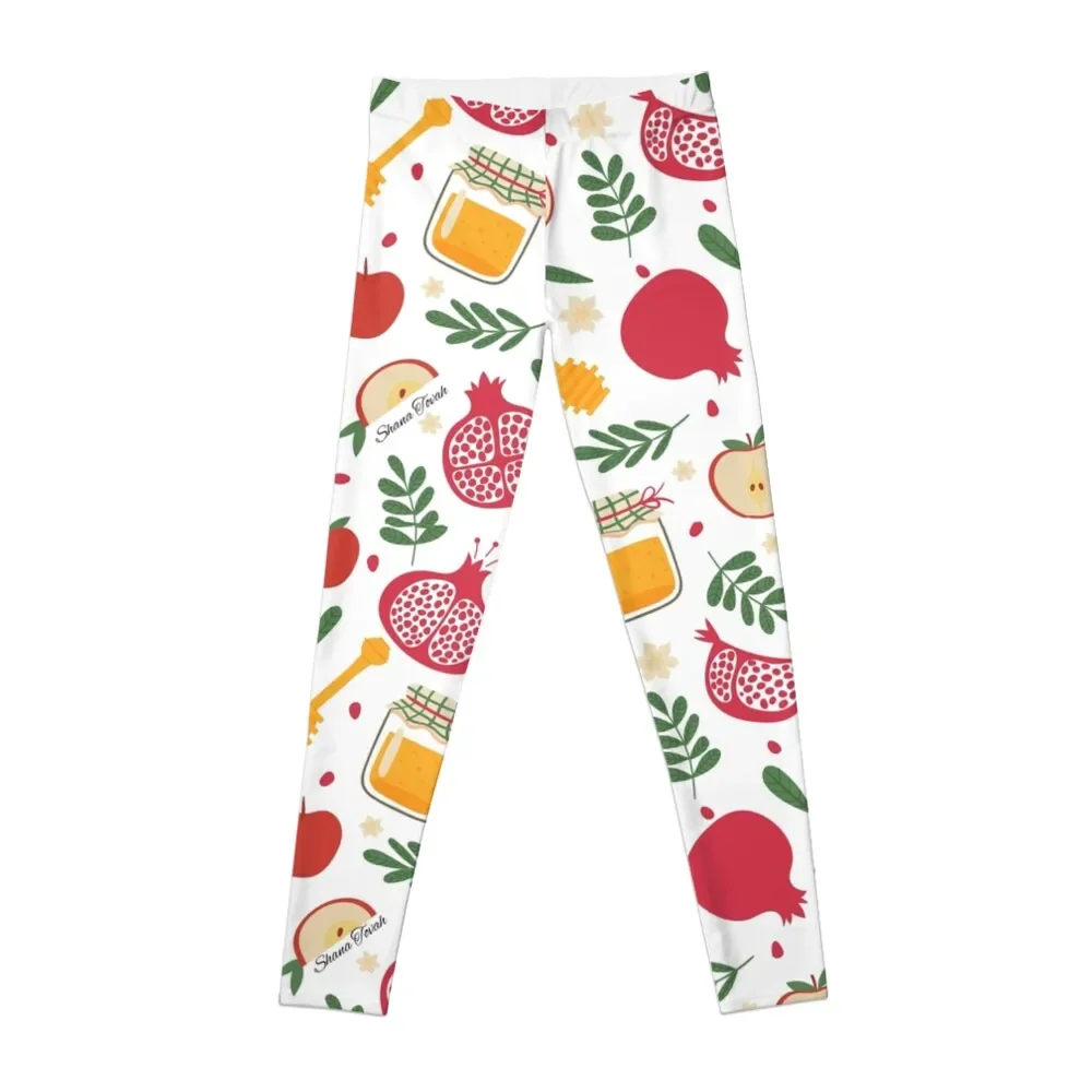 

Rosh Hashanah Apple Honey and Pomegranite Leggings trousers Tight fitting woman Womens Leggings