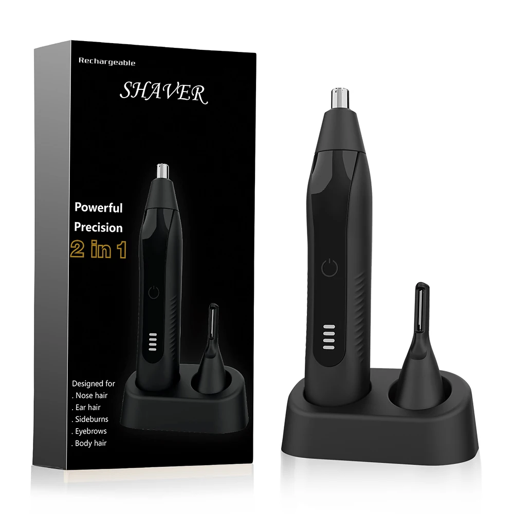 Electric Nose Hair Trimmer for Men Multi Functional Detachable Head Eyebrow Nose Ear Trimmer