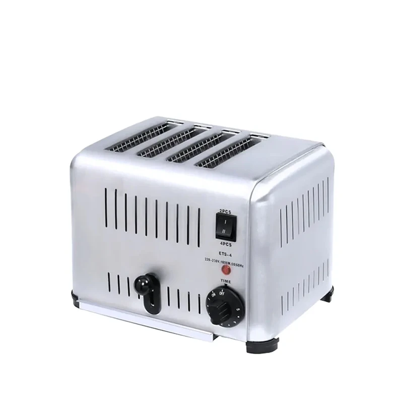 Commercial 4 slice stainless steel bread toaster Commercial breakfast toaster Electromechanical 4 slice bread toaster 4