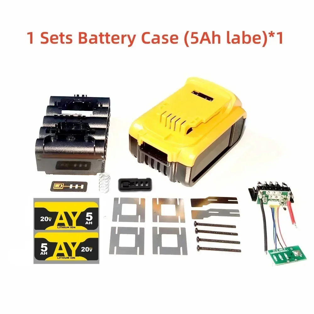 DeWalt 무선 공구용 배터리 케이스 부품, DCB200, DCB203, DCB205, 18V, 20V Max, 5.0Ah, 6.0Ah 리튬 이온 배터리, DCB200, DCB203, DCB205