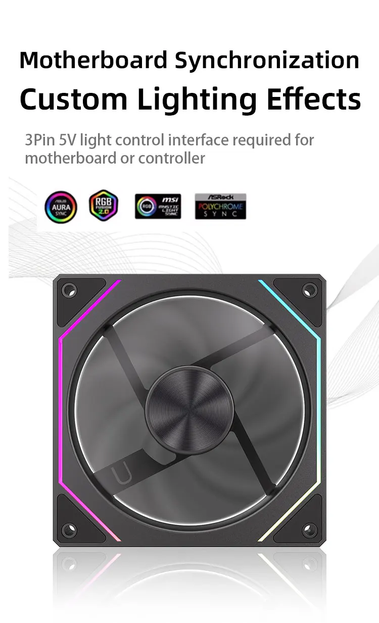 Prism 5 PRO 120mm Fan Argb Pc Case Ventiladores 4PIN PWM 5V-3PIN Cpu Water Coole
