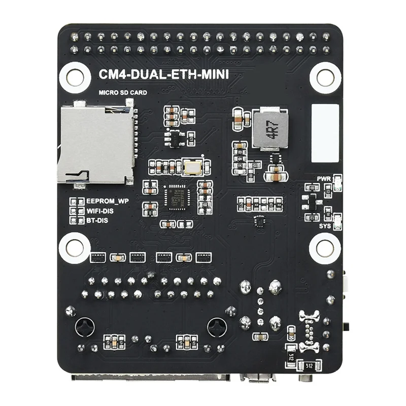 4 Lite EMMC 확장 베이스 보드 용 RPI Raspberry Pi 컴퓨팅 모듈 용 Exquisite-MINI 듀얼 이더넷 CM4 캐리어 보드