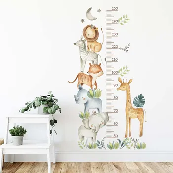 Cartoon Animal Height Ruler Stickers 1