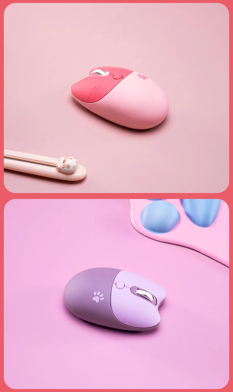 white mouse pc Mice Keyboards Set Hand M3 Wireless Kawaii Mouse Mute Girl Laptop Office Portable Infinite Mouse Silent Cute Festival Gift wireless laptop mouse