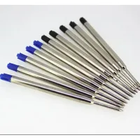 10pcs Universal Standard Style Black and Blue Ink 0.7MM Medium Nib Ball Point Pen Refills 1