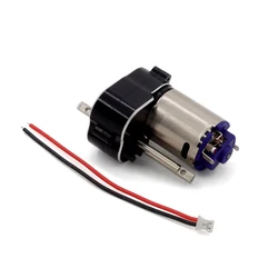 Enhanced Metal Chassis Gearbox Assembly with Pull Rod and Shock Absorber (Black gearbox)