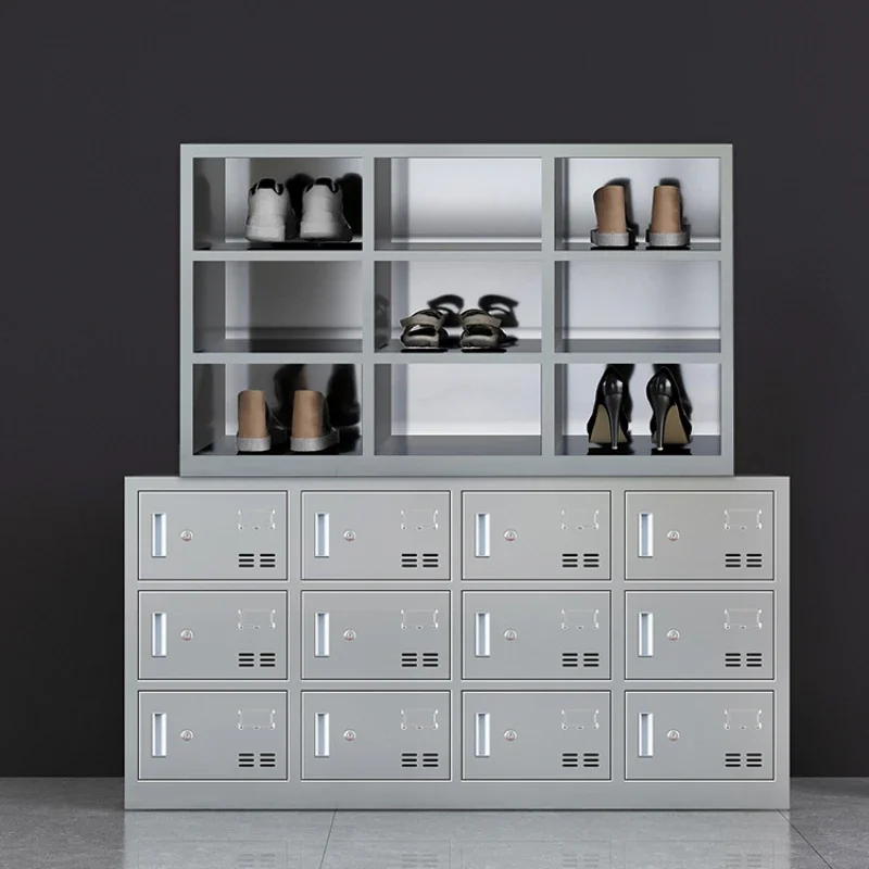 

304 stainless steel staff shoe cabinet dust-free purification workshop shoe stool multi-layer lattice single-sided double-sided