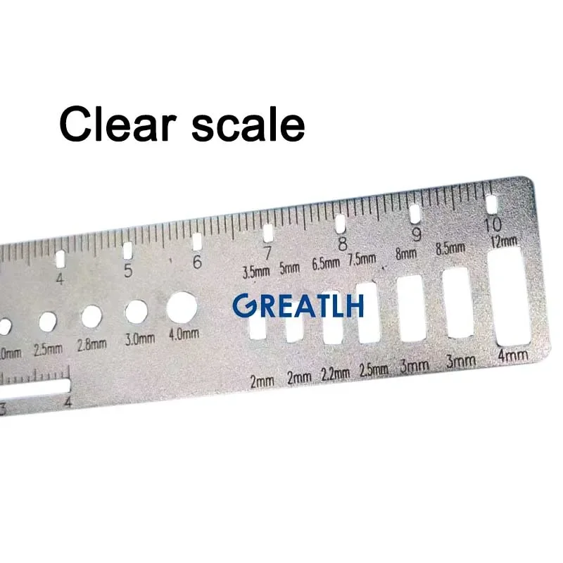 Orthopedic Measuring Ruler Kirschner Wire and Bone Screw Diameter Lenght Measuring Ruler Orthopedic Surgery Instrument pet veterinary surgical instruments,orthopedic instruments,orthopedic cerclage wire,orthopedic retractor