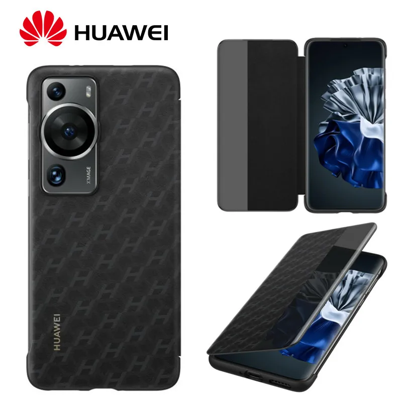

100% Original Huawei P60 Pro / P60 Smart View Flip Cover Sleep Wake Up Leather Case Cover Protective Shell