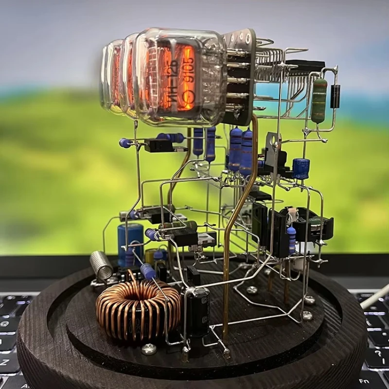 N12 Glow Tube Clock Nixie Tube Clock Handmade DIY Table Clocks Shed Manual Shed Clock Desktop Decoration Accessories 3