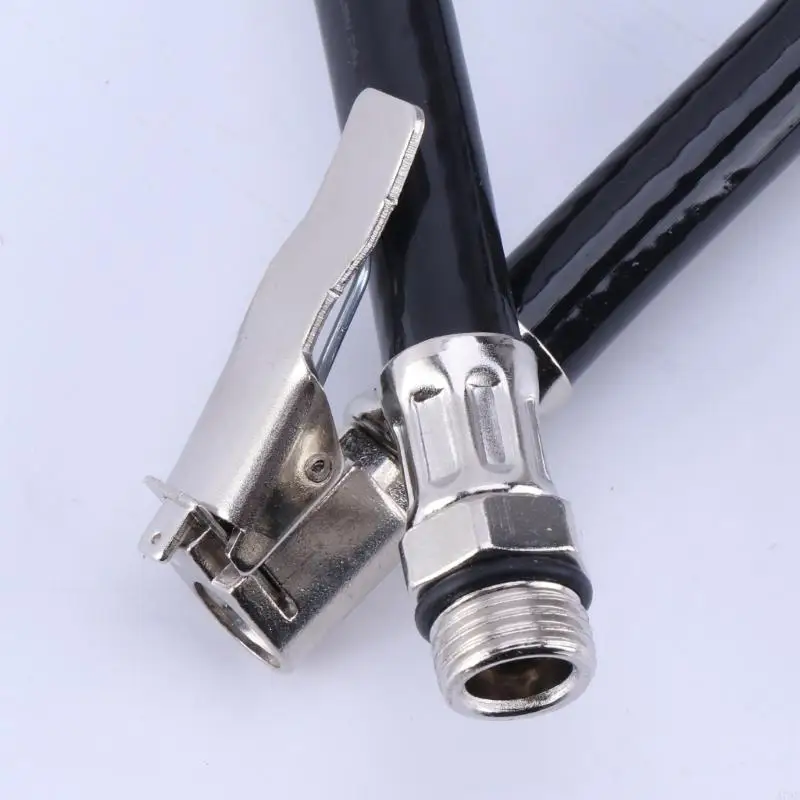 A70F 1Pc Motorcycle Bike Car Flexible Clip On Air Tyre Tire Chuck Inflator Hose