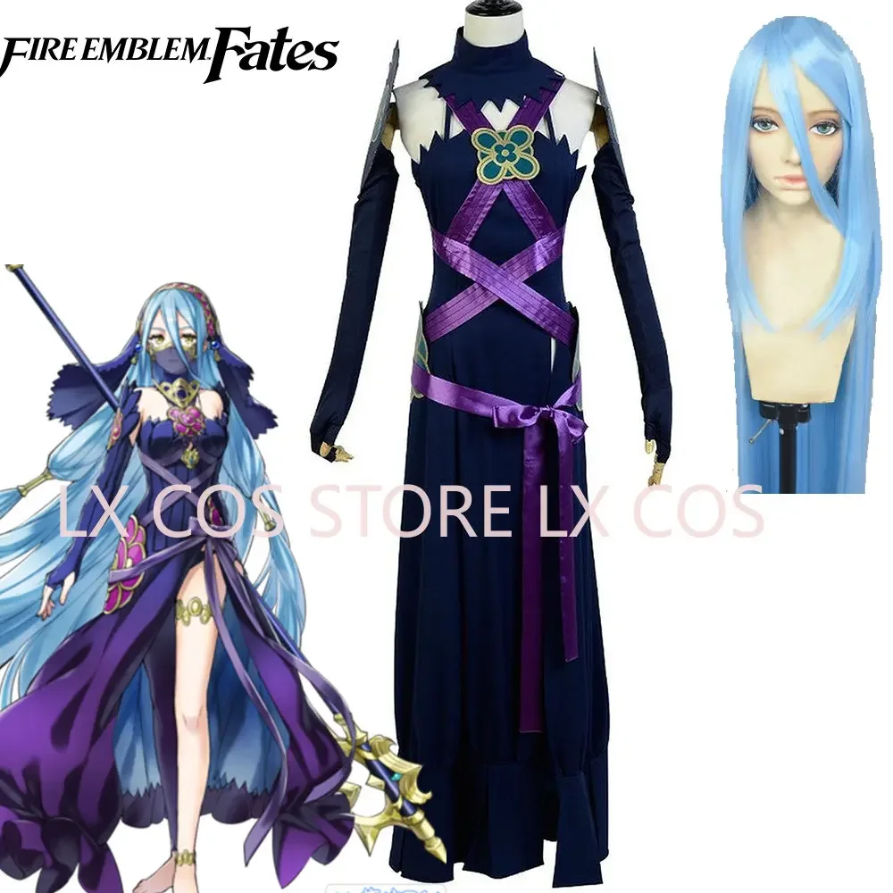 Anime Fire Emblem Fates Azura Dark Dress Costume Cosplay Custom Made Cos Clothes