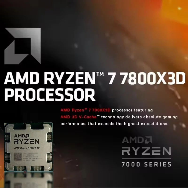 새로운 R7 7800X3D AMD AM5 트레이 CPU 8코어 16스레드 5.0GHz 96MB 캐시 5nm 게이밍 데스크탑 프로세서 (쿨러 미포함)