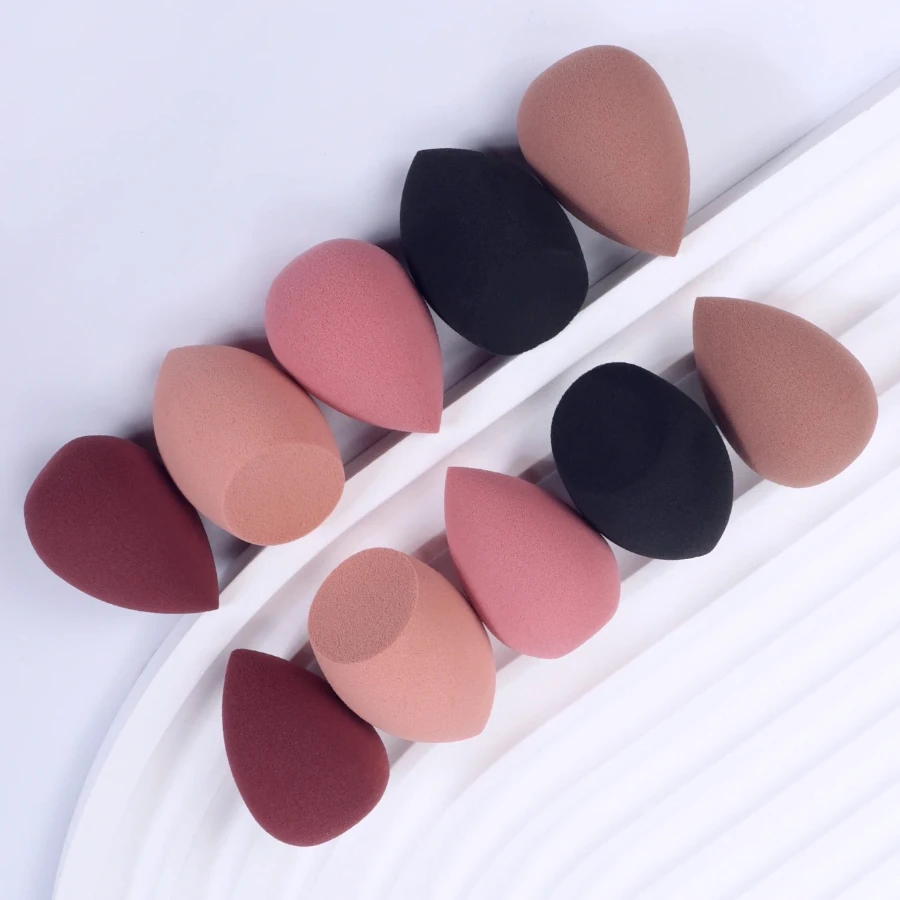 10Pcs Hydrophilic Sponge Set - Latex-Free Mini Blenders for Liquid/Powder Foundation | Travel Size All Skin Types with Case