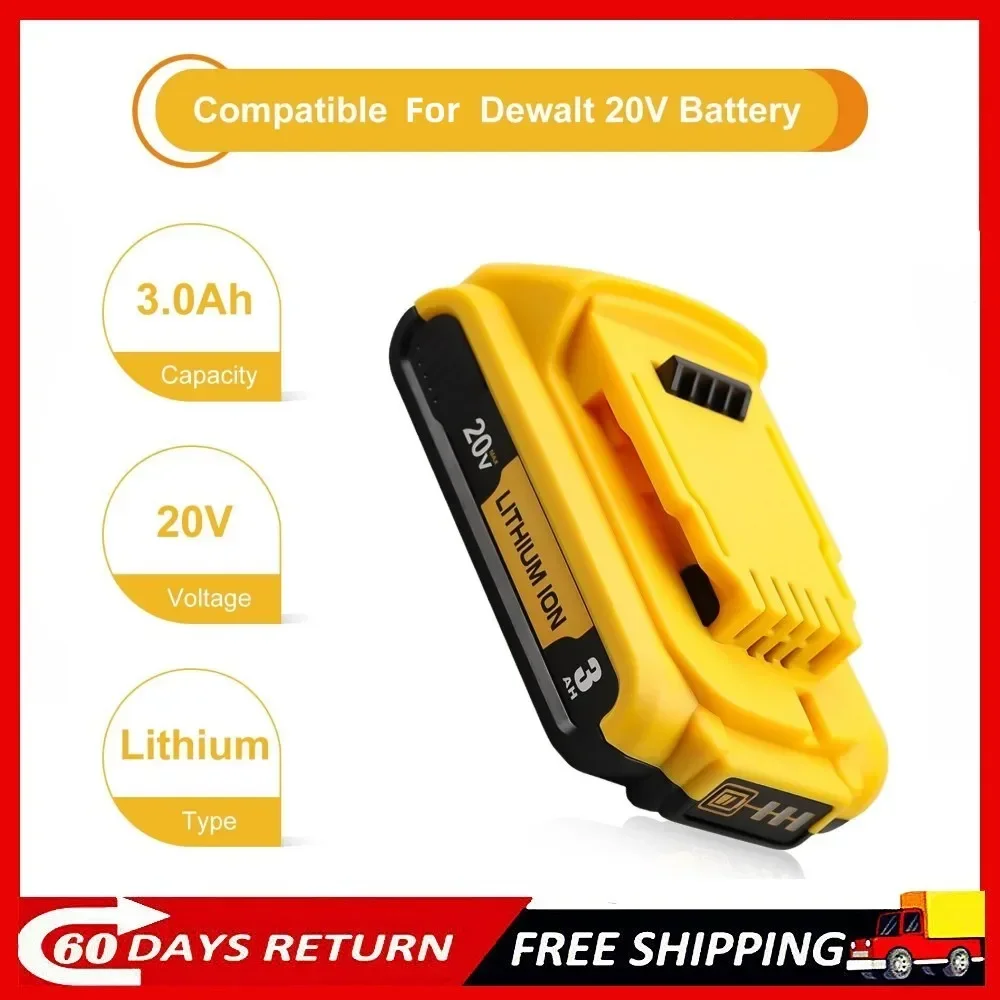 

20V Battery 3.0Ah DCB203 Li-ion Battery For Dewalt Max Tools DCB205 DCB206 DCB204 DCB200 DCB182 DCB180 DCB230 DCD DCF DCG Series