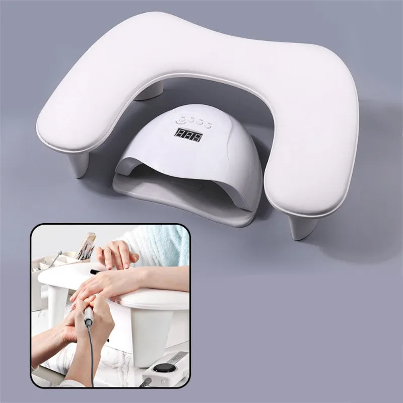 PU Leather Portable Tilt Design Nail Art Hand Pillow Hand Cushion Removable Stand Manicure Stand Pillow Manicure Tool nail art hand pillow nail art tool