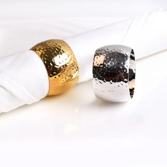 Wedding Napkin Rings Table Decoration Hotel Room Golden Ring