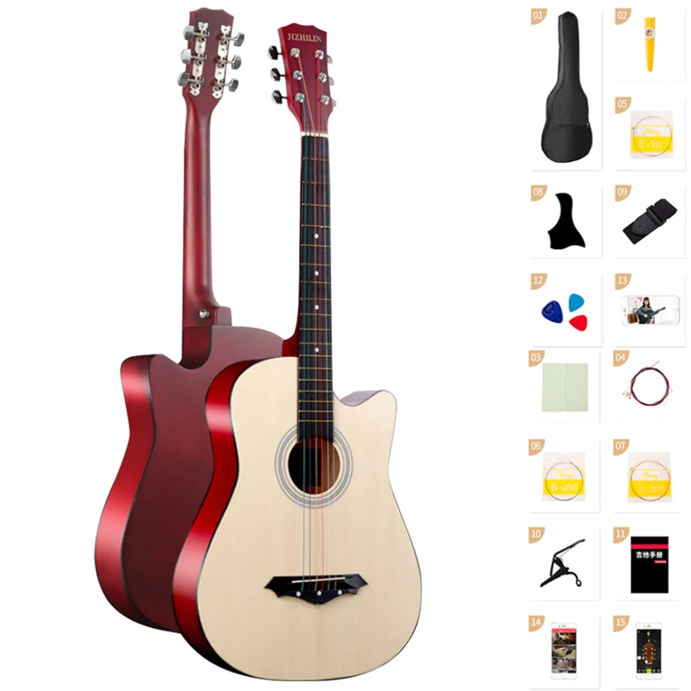 Acoustic Guitar Classical Guitar 38 Inch Acoustic Guitar Starter Kit Gig Bag Classical Basswood Guitar Music Instrument Kit Beginner Kids Adults acoustic guitar,classical guitar