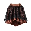 Brown Corset Dress Set Women's Steampunk Gothic Bustier Corset with High Low Skirt 5