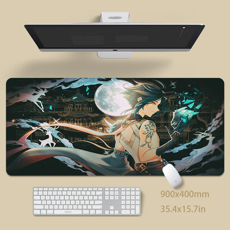 

Genshin Impact Large Design Mouse Mat Gamer Mousepad Keyboard Mat Desk Pad Desk Mats Company Mouse Pads For Gift Mousepads