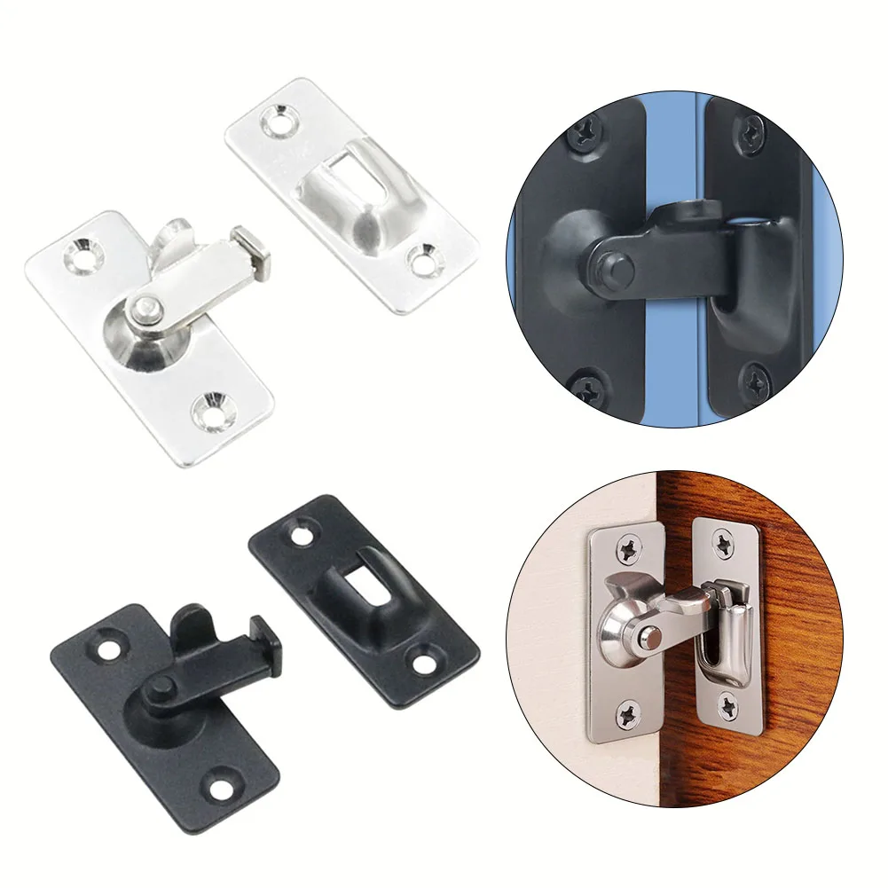 Door latch Stainless Steel Buckle Right Angle Hook Lock Bolts Toggle Latch Sliding Door 90 Degree Barn Lock