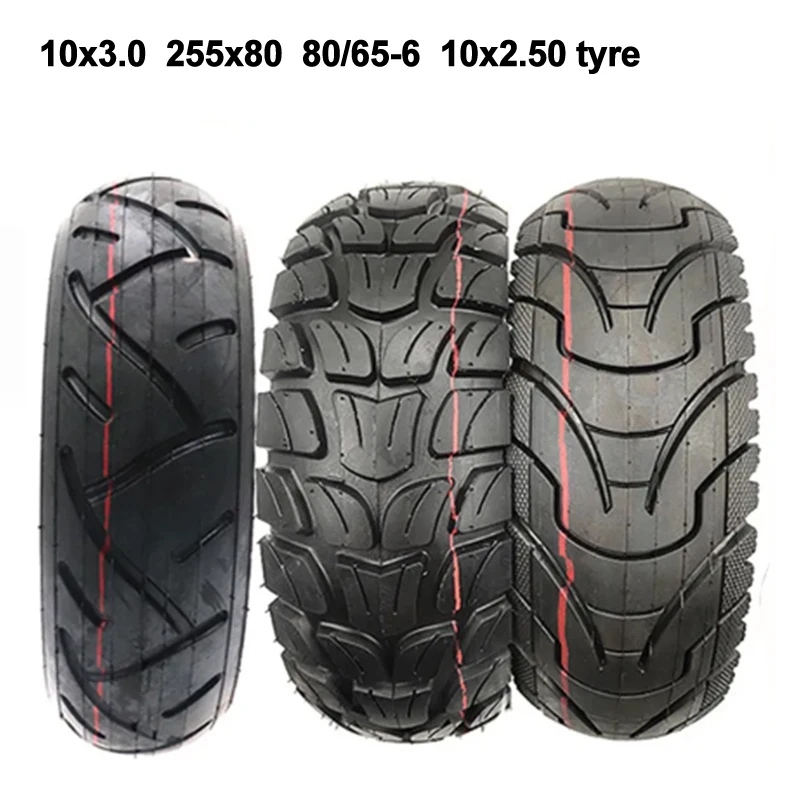 

10 Inch Tire 80/65-6 10X2.50 10X3.0 255X80 Tyre with Tube for Dualtron KUGOO M4 PRO Electric Scooter Quad Speedway Zero 10X