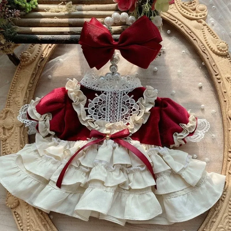 20CM cotton doll skirt velvet skirt set baby clothes 4