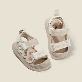 Cute Baby Summer Breathable Soft Sole Anti-slip Shoes for Boys and Girls with Velcro Fastening Custom Wholesale