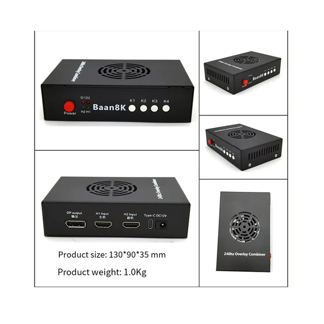 Baan DP/HDMI DMA Fusion 240Hz DMA Video Overlay Box DMA