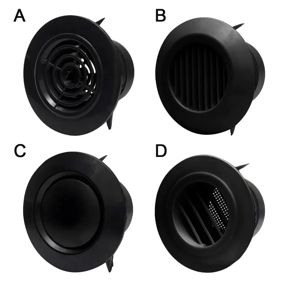 Black Vents Cover 75/100/150mm Air Conditioning Supplies Ducting Ventilation Grilles Round Anti-bird Rat Extract Valve Grille