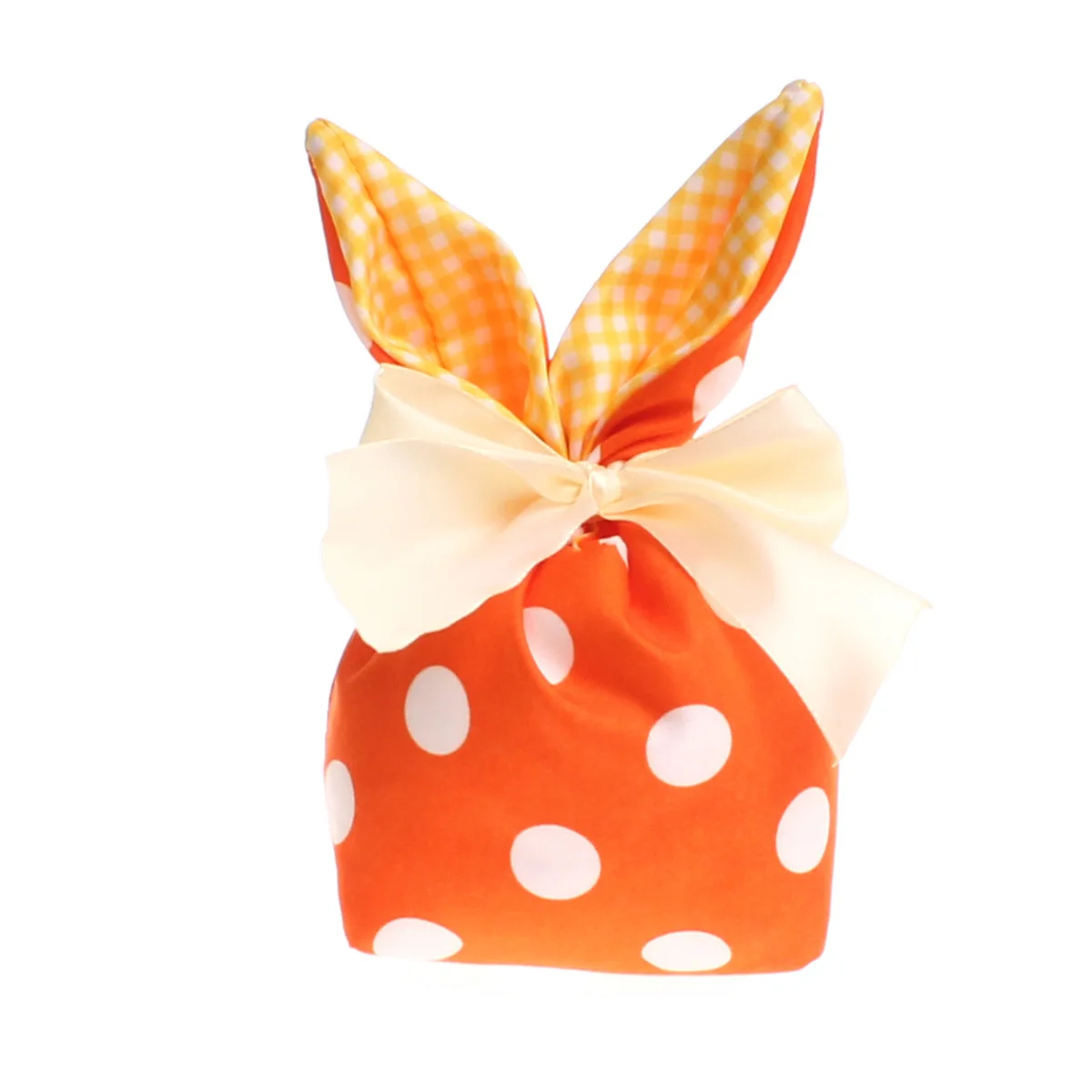 Easter Bunny Bow  Bags Rabbit Ear Cloth Gift Bag Chocolate Candy Bags Creative Cute Wedding Party Easter Decor Favors Box