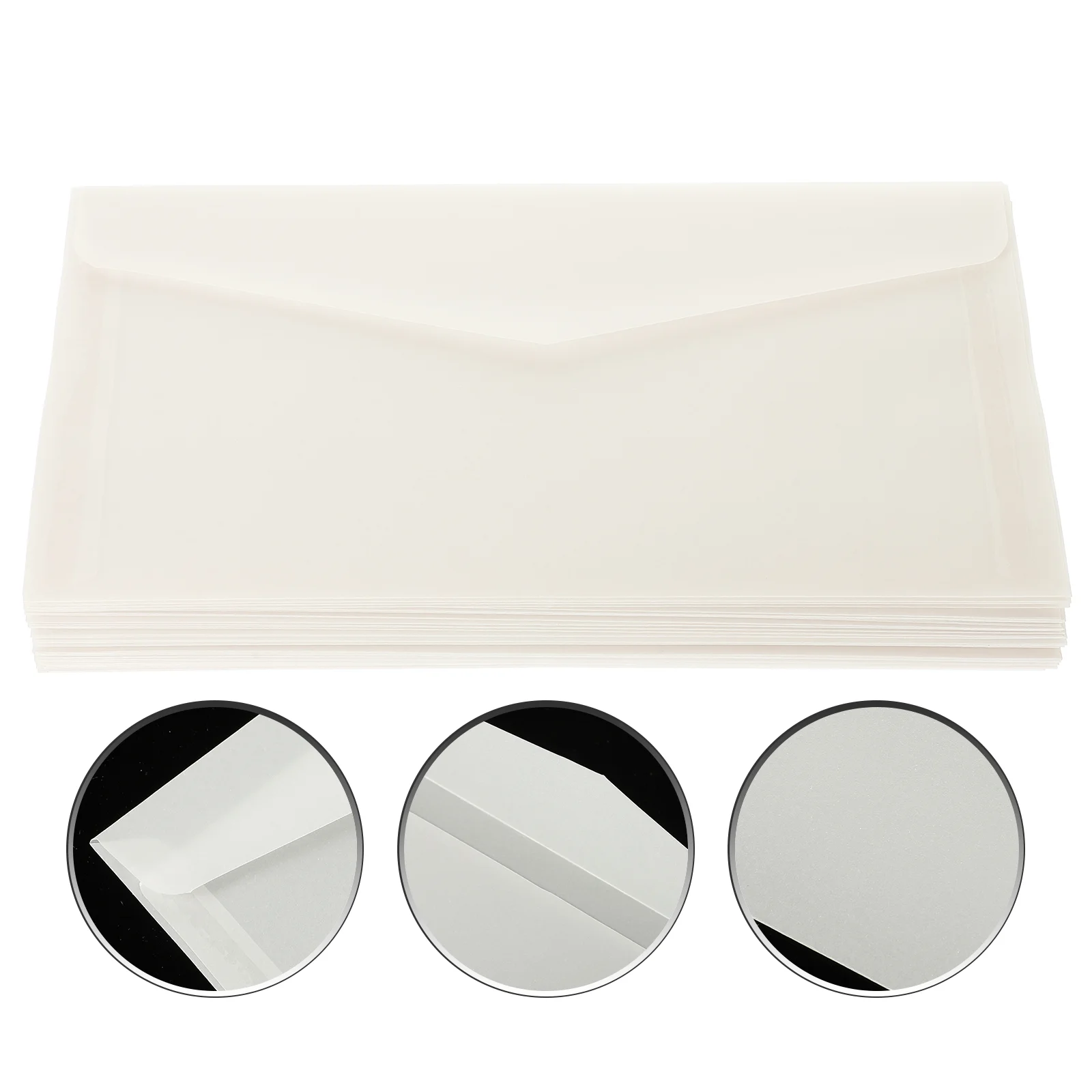 50 Pcs Envelopes Sulfate Paper Transparent Invitation 50pcs Convenient for Cards Greeting Litmus Liners White Wedding Student