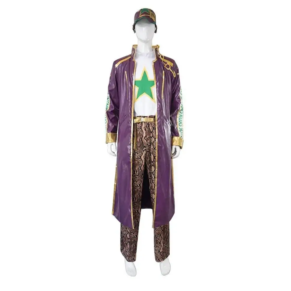 JoJo's Bizarre Adventure Stone Ocean Jotaro Kujo Full Cosplay Costume Set Purple Coat