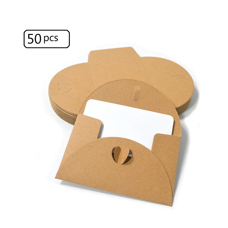 Kraft paper Envelopes 7x10.5 50pcs for Wedding Graduation Baby Shower Greeting Card