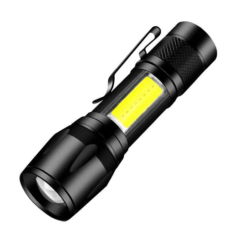 미니 토치 LED 충전식 손전등, 휴대용 USB 충전 손전등, 보조배터리 캠핑 방수 장거리 랜턴
