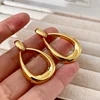 Boucles d'oreilles pendantes en acier inoxydable pour femmes, style vintage, géométriques exagérées, pour fêtes, mariages, cadeaux