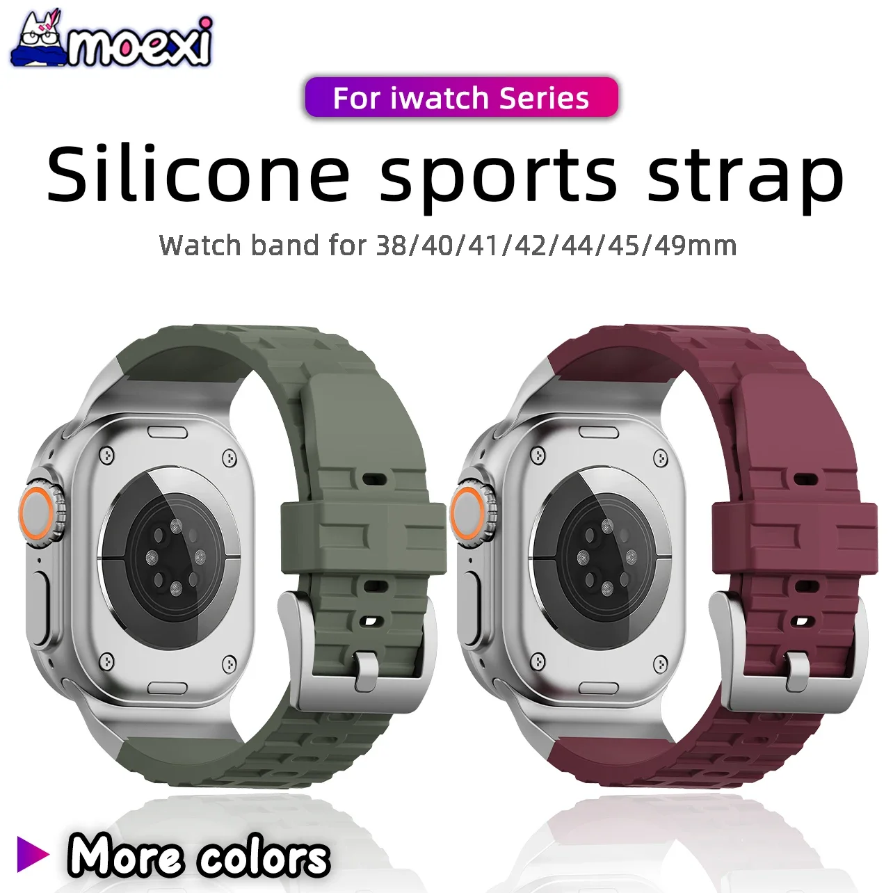 Metal Silicone Strap for HK10 Ultra 3 Smart Watch HK9 Pro Max Ultra 2 ...